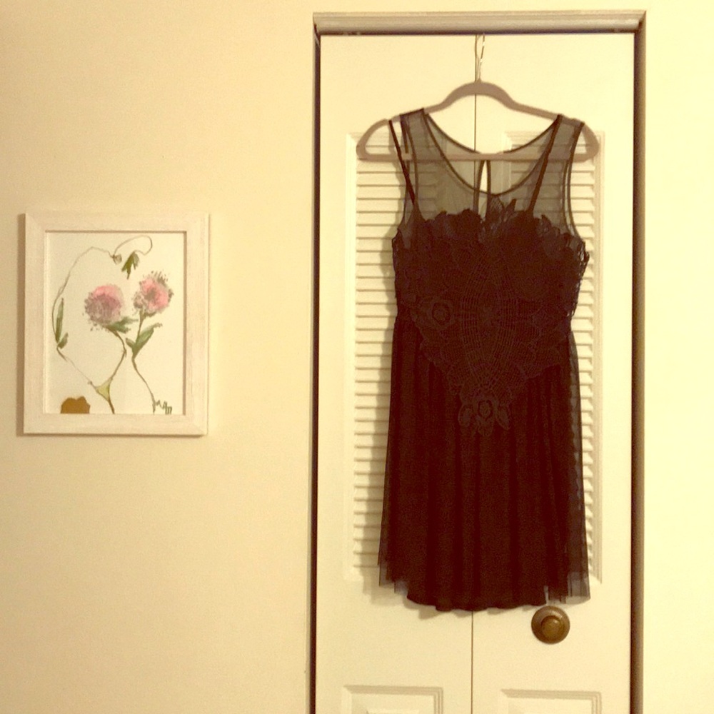 Free People | Black Lace Dress